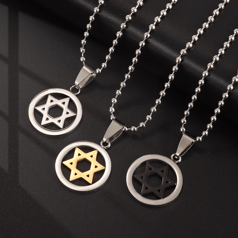 Simple Stainless Steel Jewish Star of David Pendant Hexagonal Star Necklace Men Jewelry Jerusalem Protection Amulet Jewelry
Simple Stainless Steel Jewish Star of David Pendant Hexagonal Star Necklace Men Jewelry Jerusalem Protection Amulet Jewelry