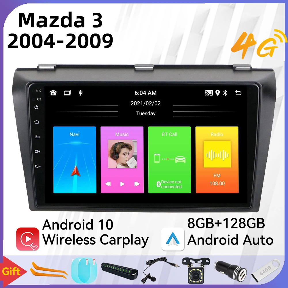 Android Car Stereo for Mazda 3 2004-2009 2 Din Car Radio GPS Navigation Multimedia Video Player Bluetooth-compatible Head Unit
Android Car Stereo for Mazda 3 2004-2009 2 Din Car Radio GPS Navigation Multimedia Video Player Bluetooth-compatible Head Unit