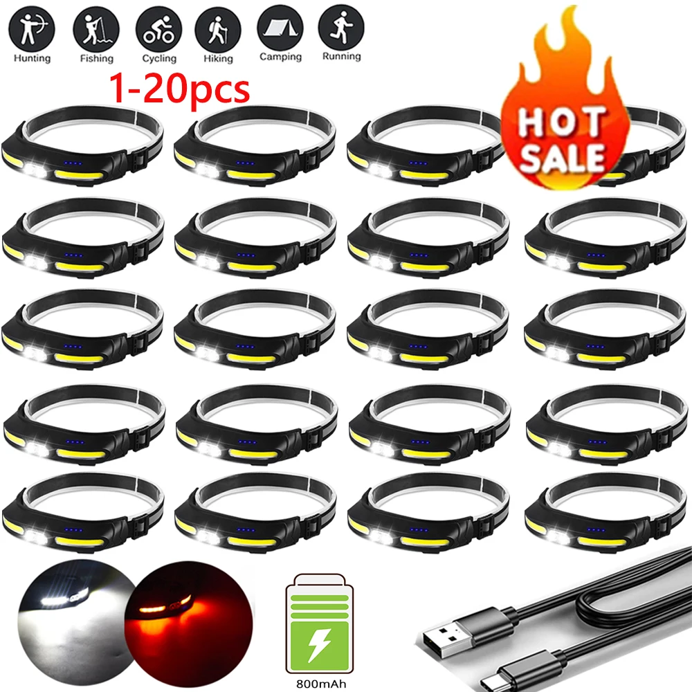 NEW Powerful COB LED Headlamps 230 Degree Lighting USB Rechargeable Headlight Waterproof Headlamp Head Front Light 24PCS
NEW Powerful COB LED Headlamps 230 Degree Lighting USB Rechargeable Headlight Waterproof Headlamp Head Front Light 24PCS