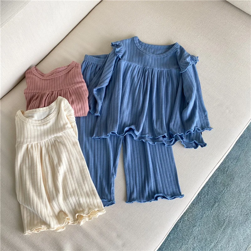 1-11Y Children's Pajamas In Spring and Autumn Baby's Home Clothes Thin Children's Pajamas Student's Air Conditioning Clothes
1-11Y Children's Pajamas In Spring and Autumn Baby's Home Clothes Thin Children's Pajamas Student's Air Conditioning Clothes