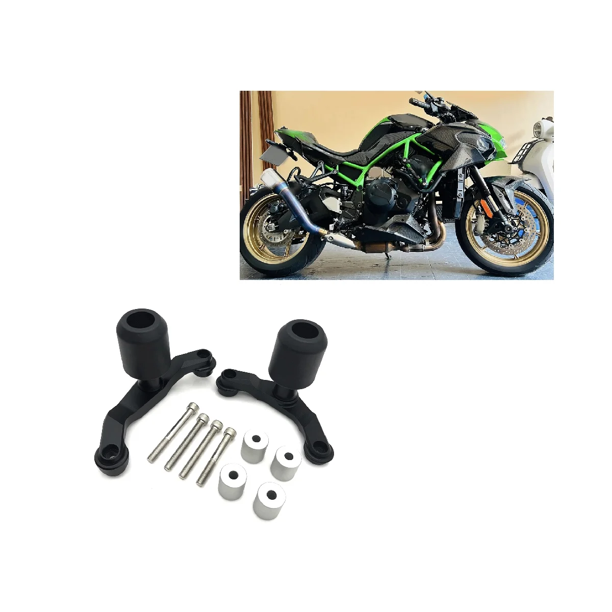 Motorcycle Falling Protection Frame Slider Crash Pad Protector for KAWASAKI ZH2 2020-2023
Motorcycle Falling Protection Frame Slider Crash Pad Protector for KAWASAKI ZH2 2020-2023