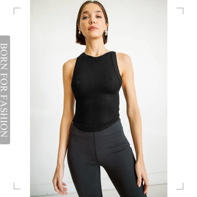 Модная летняя пикантная верхняя одежда с открытой спиной майка 2023 облегающая женская жилетка Повседневная однотонная нижняя одежда маленькая рубашка без рукавов 
Модная летняя пикантная верхняя одежда с открытой спиной майка 2023 облегающая женская жилетка Повседневная однотонная нижняя одежда маленькая рубашка без рукавов