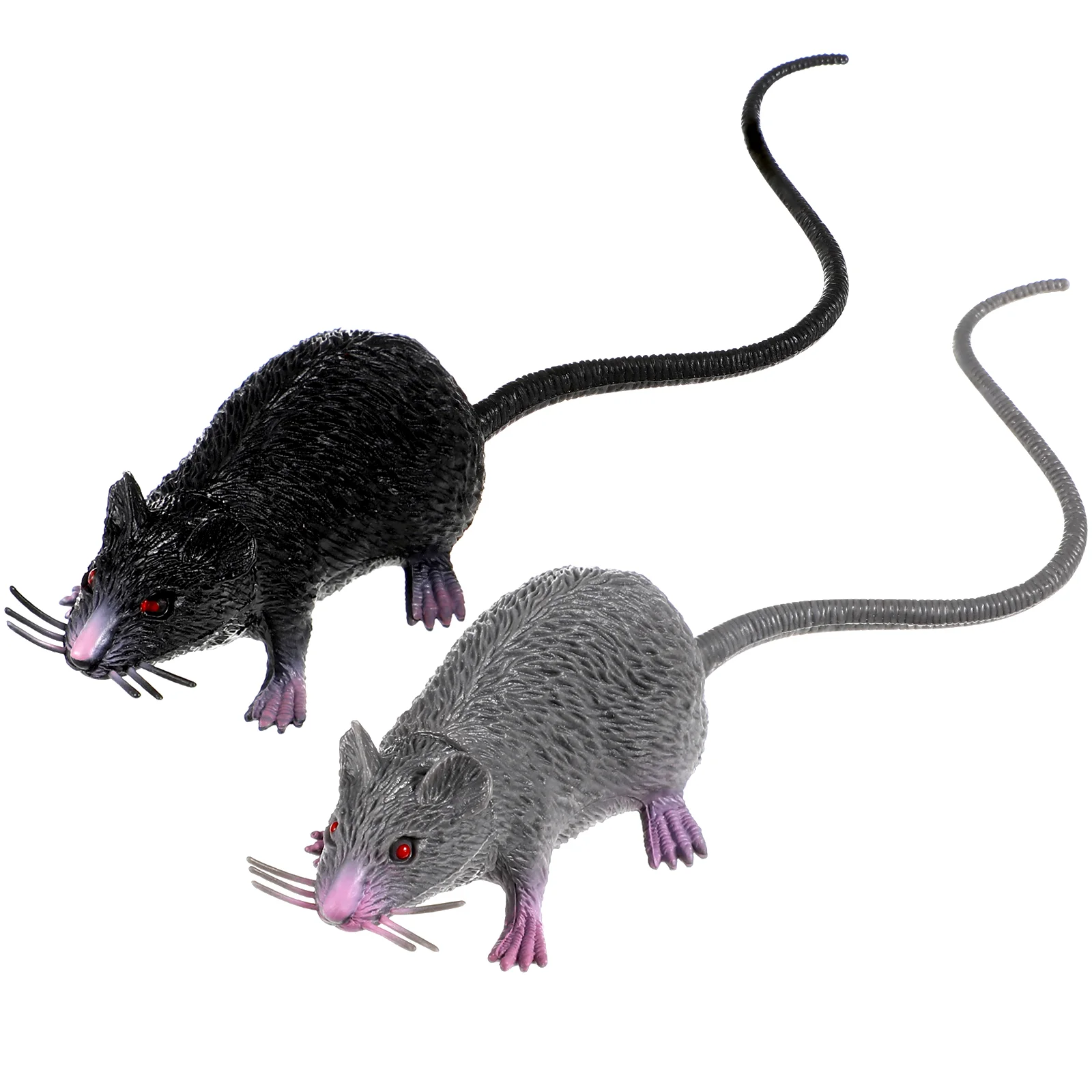 

2 Pcs Realistic Mice Toys Lifelike Mice Creepy Toys Spooky Fake Rat Figures Tricks Pranks Props Weird stuff