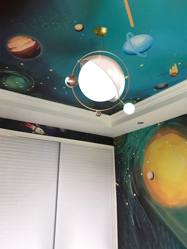 Nordic personality planet chandelier simple children's room bedroom lamp dining room decoration romantic planet small chandelier
Nordic personality planet chandelier simple children's room bedroom lamp dining room decoration romantic planet small chandelier