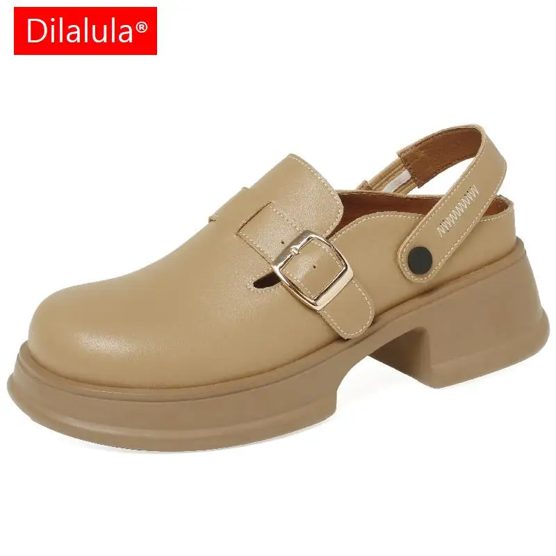 Женские туфли-лодочки Dilalula на платформе с круглым носком, повседневные туфли из натуральной кожи на толстом каблуке, женские туфли с пряжкой, Новое поступление на весну-лето
Женские туфли-лодочки Dilalula на платформе с круглым носком, повседневные туфли из натуральной кожи на толстом каблуке, женские туфли с пряжкой, Новое поступление на весну-лето