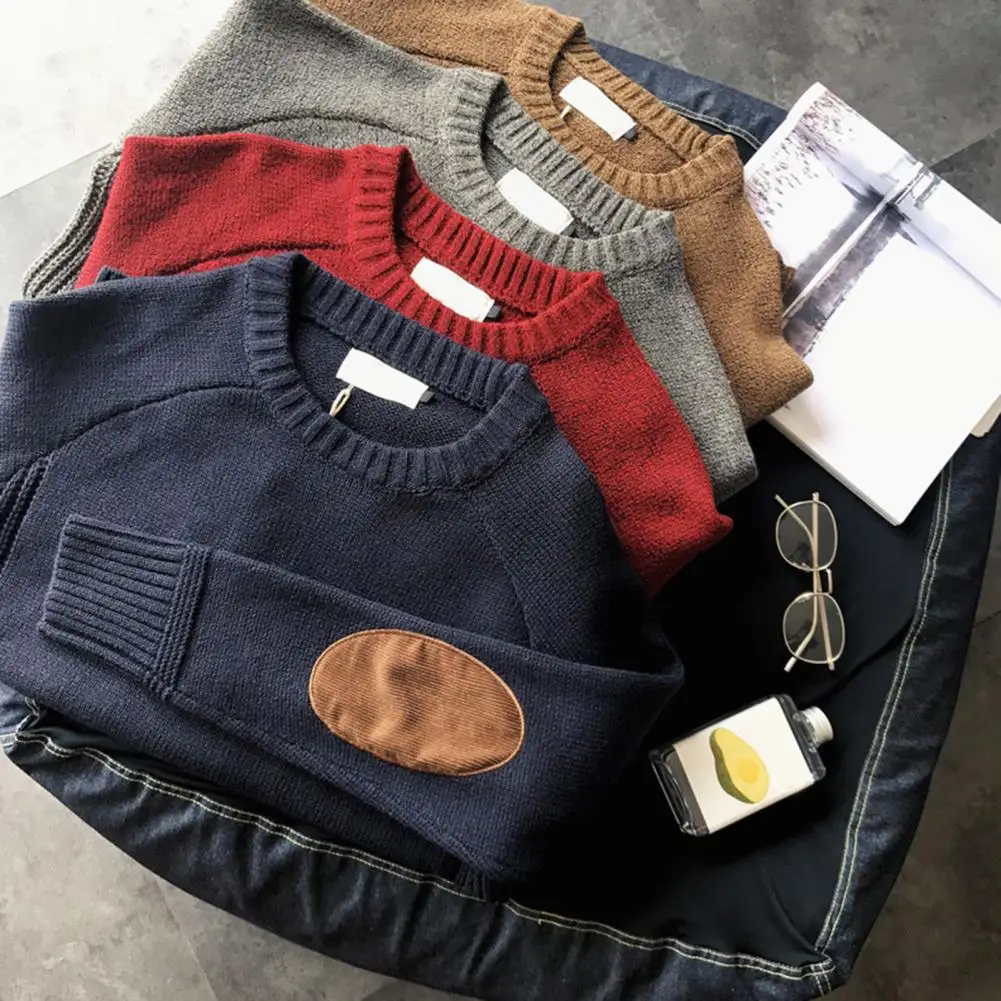 Men Winter Sweater Patchwork Contrast Colors Spring Sweater Long Sleeves O Neck Sweater Thick Keep Warm Elastic Pullover 2022
Men Winter Sweater Patchwork Contrast Colors Spring Sweater Long Sleeves O Neck Sweater Thick Keep Warm Elastic Pullover 2022