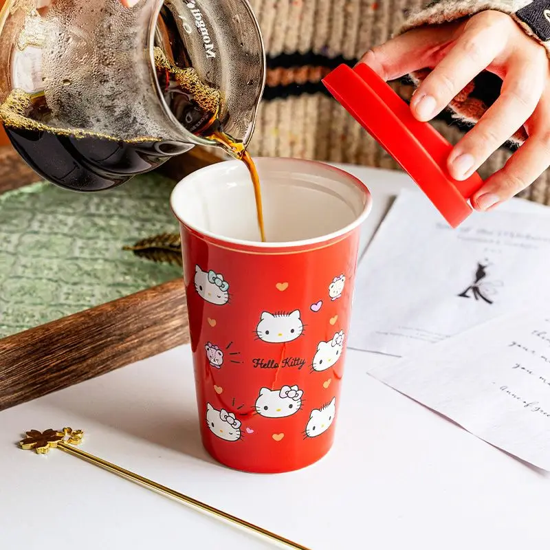 450ml Sanrio HelloKitty Ceramic Cup Kawaii Cute Cartoon My Melody Kuromi Anime Print Office Water Cups Exquisite Mug Y2k Gifts 
450ml Sanrio HelloKitty Ceramic Cup Kawaii Cute Cartoon My Melody Kuromi Anime Print Office Water Cups Exquisite Mug Y2k Gifts
