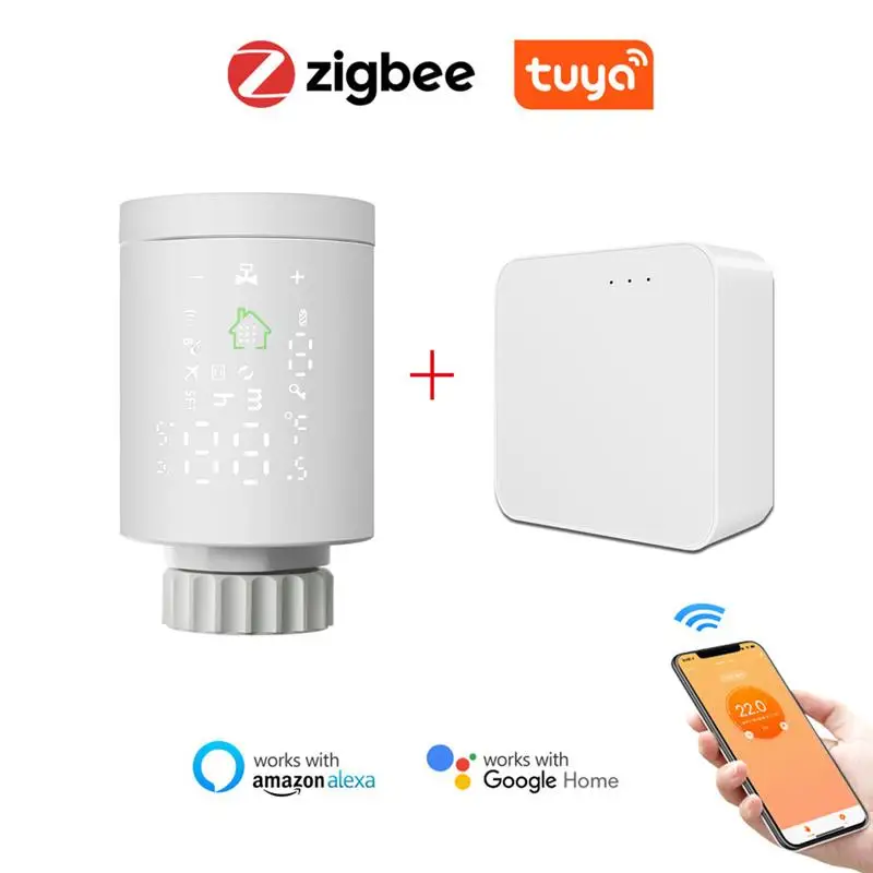 Привод радиатора Tuya Smart ZigBee3.0 программируемый термостат термостатический клапан радиатора контроллер температуры с поддержкой Alexa 
Привод радиатора Tuya Smart ZigBee3.0 программируемый термостат термостатический клапан радиатора контроллер температуры с поддержкой Alexa