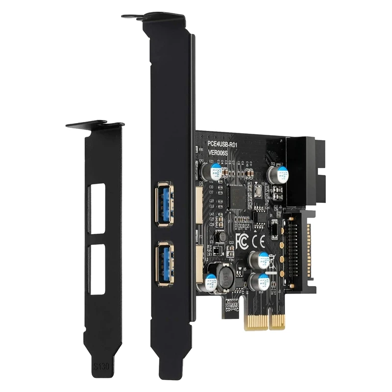 

1 Set PCI-E To USB 3.2 Gen 1 Adapter Card 5Gbps PCI Express (Pcie) Expansion Card USB3.0 Hub PCI Express Card