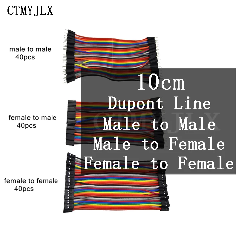 Dupont Line 10Cm Male to Male + Male to Female + Female to Female Jumper Wire Dupont Cable Eclectic Cable Cord For DIY Kit
Dupont Line 10Cm Male to Male + Male to Female + Female to Female Jumper Wire Dupont Cable Eclectic Cable Cord For DIY Kit