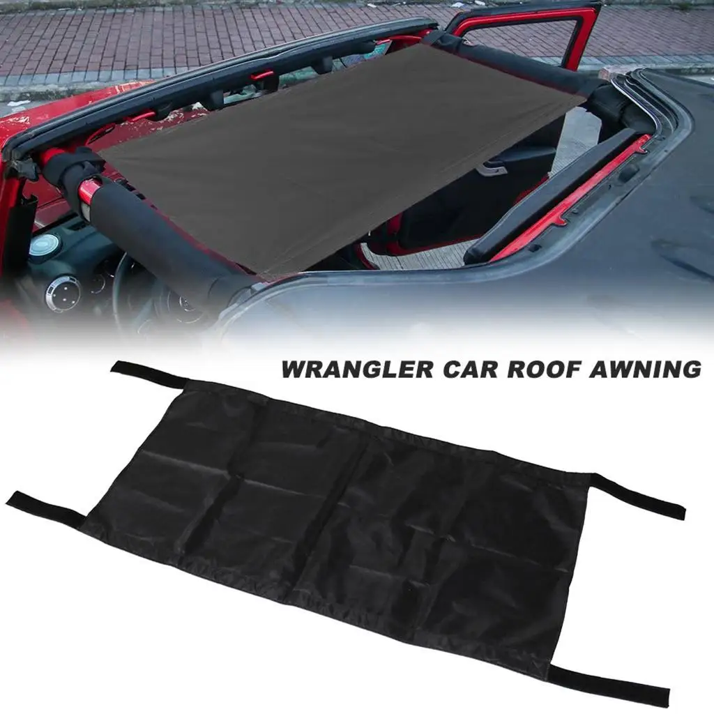 

Car Roof Sunshade Oxford Fabric Sun Visor Protector Hammock For Jeep Wrangler YJ TJ LJ JK JKU JL JLU Gladiator JT 1987-2020