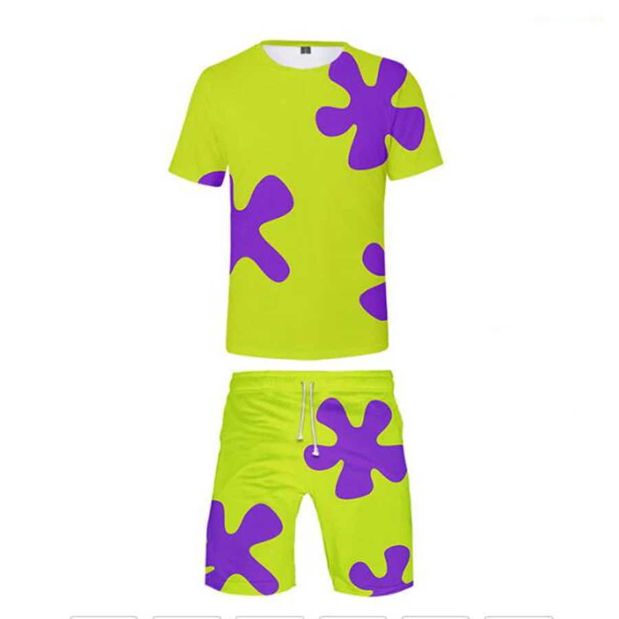 Футболка с коротким рукавом и пляжные шорты, с 3D-принтом 
Футболка с коротким рукавом и пляжные шорты, с 3D-принтом