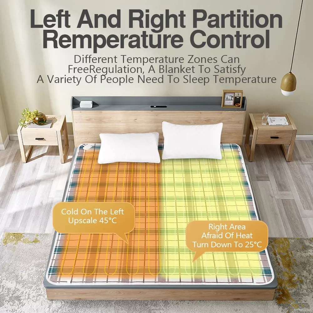 220V EU Plug Electric Heating Blanket Automatic Thermostat Double Body Warmer Bed Mattress Electric Heated Carpets Mat Heater
220V EU Plug Electric Heating Blanket Automatic Thermostat Double Body Warmer Bed Mattress Electric Heated Carpets Mat Heater
