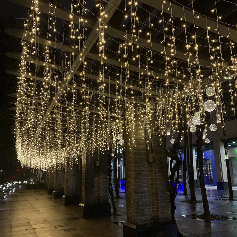 LED Icicle Curtain String Lights Droop 0.6m 120LEDS Garden Mall Eaves Street Christmas Garland Decorative Outdoor Fairy Lights
LED Icicle Curtain String Lights Droop 0.6m 120LEDS Garden Mall Eaves Street Christmas Garland Decorative Outdoor Fairy Lights