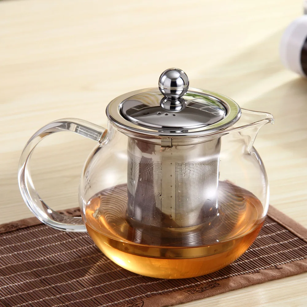 

A-16 Kamjove, термостойкая стеклянная художественная чайная чашка, стеклянный чайник из нержавеющей стали, фильтр для кофе, черного чая, чайный ч...