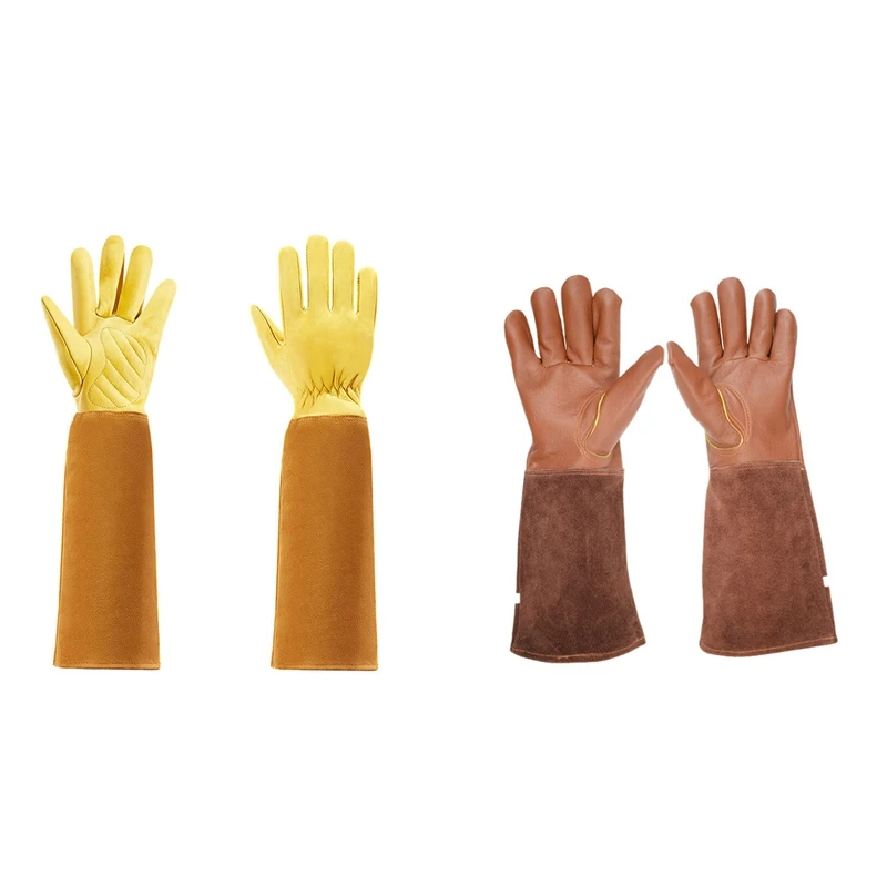 Cow Leather Gloves With Long Forearm Protection Gauntlet-S & Long Breathable Goatskin Leather Thorn Proof Gardening M
Cow Leather Gloves With Long Forearm Protection Gauntlet-S & Long Breathable Goatskin Leather Thorn Proof Gardening M