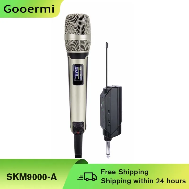 SKM9000-A Wireless Metal Handheld Microphone High Quality UHF Karaoke Microphone With Receiver For Ktv/Stage Performance
SKM9000-A Wireless Metal Handheld Microphone High Quality UHF Karaoke Microphone With Receiver For Ktv/Stage Performance
