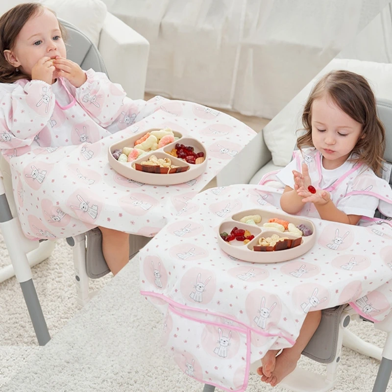 2-piece/set Coverall Baby Feeding Bib for Eating Long Sleeves Bib Attaches to Highchair & Table Weaning Bibs Durable
2-piece/set Coverall Baby Feeding Bib for Eating Long Sleeves Bib Attaches to Highchair & Table Weaning Bibs Durable