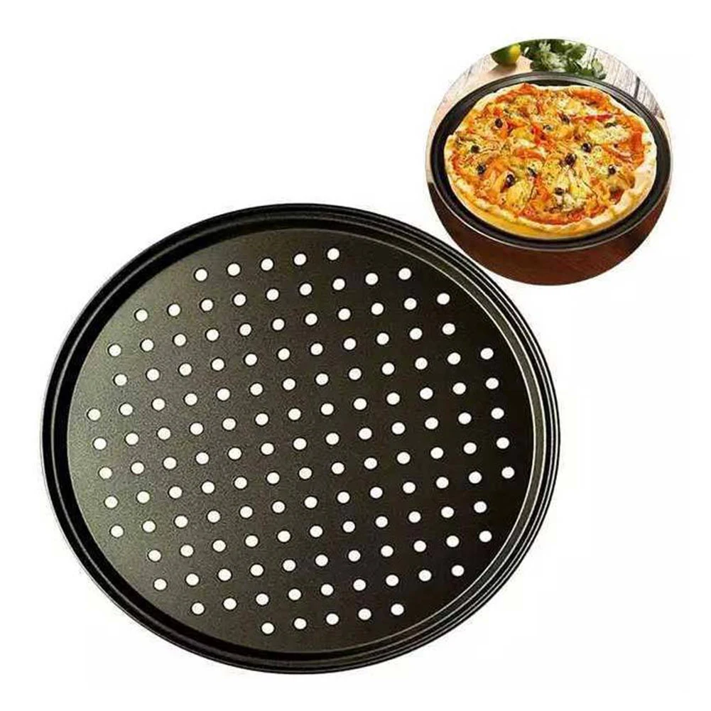 Non-stick Pizza Crisper Trays Baking Pan With Holes Round Deep Dish Plate Bakewave Mould Oven Kitchen Pizza Tools 24.5/28/32CM
Non-stick Pizza Crisper Trays Baking Pan With Holes Round Deep Dish Plate Bakewave Mould Oven Kitchen Pizza Tools 24.5/28/32CM