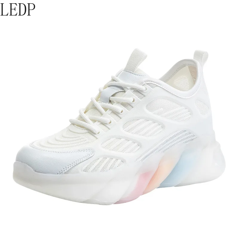 Summer Low-Top Casual Height Increasing Insole Women's Shoes Authentic Leather Clunky Sneakers Breathable Autumn Mesh
Summer Low-Top Casual Height Increasing Insole Women's Shoes Authentic Leather Clunky Sneakers Breathable Autumn Mesh