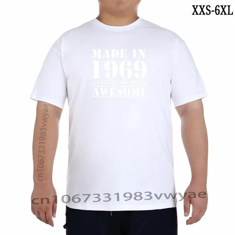 

Made In 1969 Awesome T Shirt Men Cotton Short Sleeve 53 Years Old Tshirt Tshirt Camiseta Clothing Funny New Birthday Gift