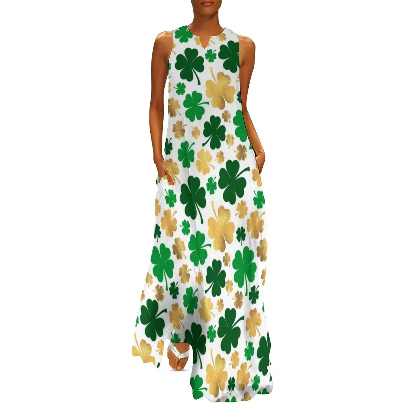 St Patricks Day Dress Lucky Four Leaf Clover Shamrock Party Maxi Dress Graphic Casual Long Dresses Streetwear Big Size Vestido
St Patricks Day Dress Lucky Four Leaf Clover Shamrock Party Maxi Dress Graphic Casual Long Dresses Streetwear Big Size Vestido