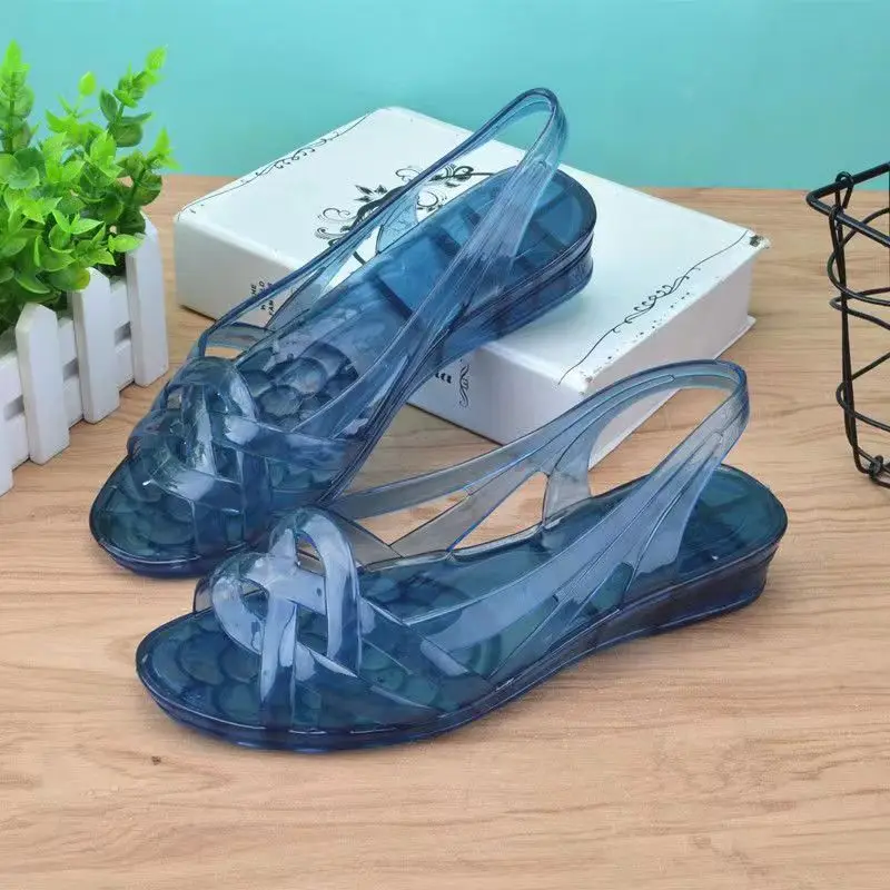 Women's Summer Hollow Out Casual Sandals Soft Sole Non Slip Cover Foot Transparent Crystal Wedge Sandals Fish Mouth Sandals
Women's Summer Hollow Out Casual Sandals Soft Sole Non Slip Cover Foot Transparent Crystal Wedge Sandals Fish Mouth Sandals