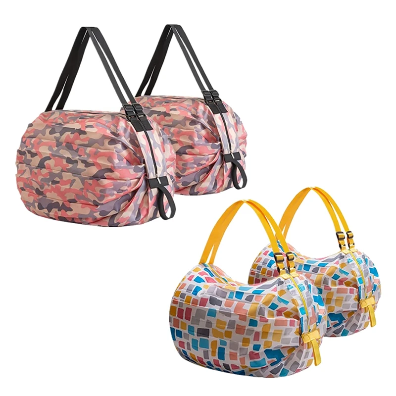 2-Pcs Reusable Grocery Bags With Handles Foldable Washable Shopping Bags Waterproof Capacity Shopping Tote Bag 
2-Pcs Reusable Grocery Bags With Handles Foldable Washable Shopping Bags Waterproof Capacity Shopping Tote Bag