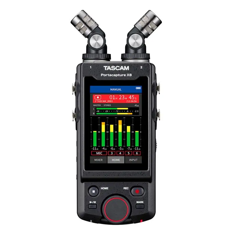 

TASCAM Portacapture X8 high-res Multi-track Handheld Recorder 3.5-inch color touch with USB Audio Interface