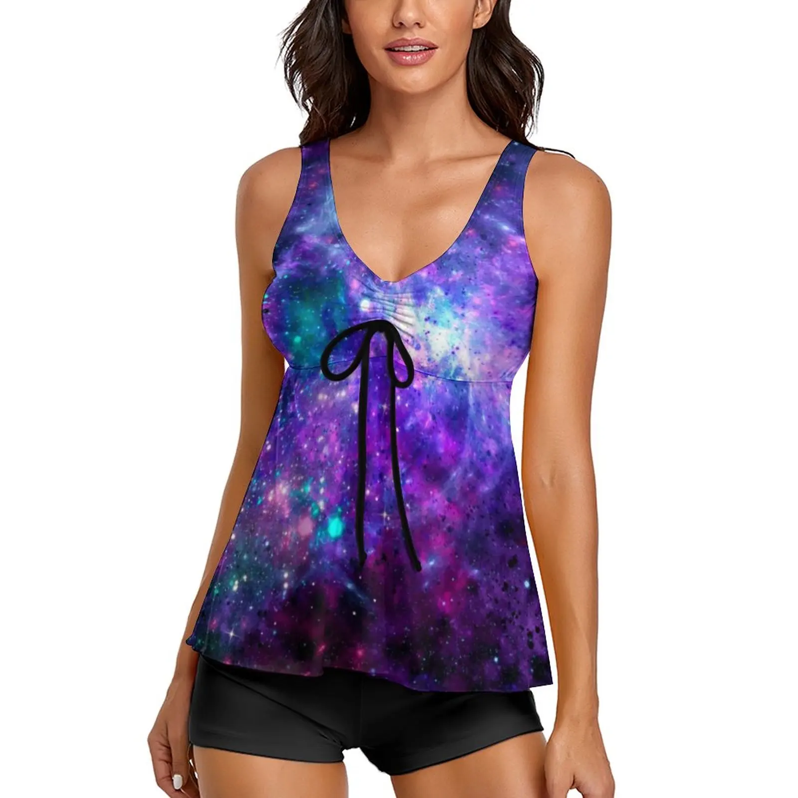 Sky Purple Teal Tankini Swimsuit Fantasy Galaxy Cosmic Stylish Swimwear Bathing Suit Women High Waist Bathing Beach Outfits
Sky Purple Teal Tankini Swimsuit Fantasy Galaxy Cosmic Stylish Swimwear Bathing Suit Women High Waist Bathing Beach Outfits