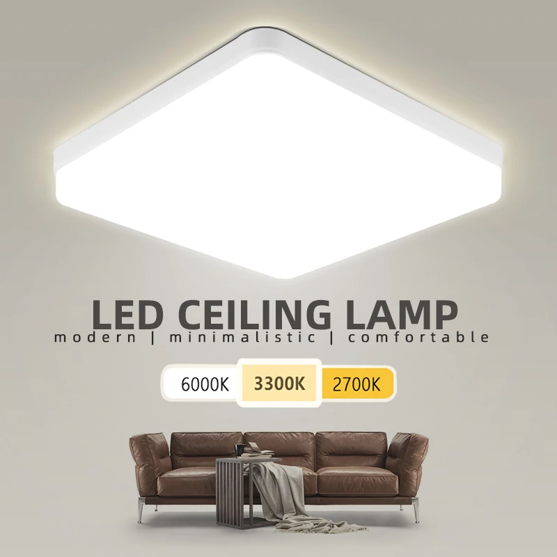 Square Led Ceiling Lamps Living Room 48W 36W 24W 18W Modern Ceiling Light 110V 220V Lights For Bedroom Bathroom Kitchen Lighting
Square Led Ceiling Lamps Living Room 48W 36W 24W 18W Modern Ceiling Light 110V 220V Lights For Bedroom Bathroom Kitchen Lighting