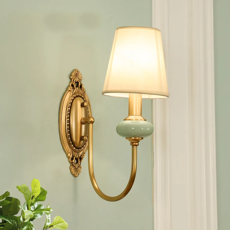 Retro American Fabric Wall Lamp Living Room Aisle Bedroom Bedside Lamp Traditional Country Classic Home Decor Sconce Copper E14
Retro American Fabric Wall Lamp Living Room Aisle Bedroom Bedside Lamp Traditional Country Classic Home Decor Sconce Copper E14