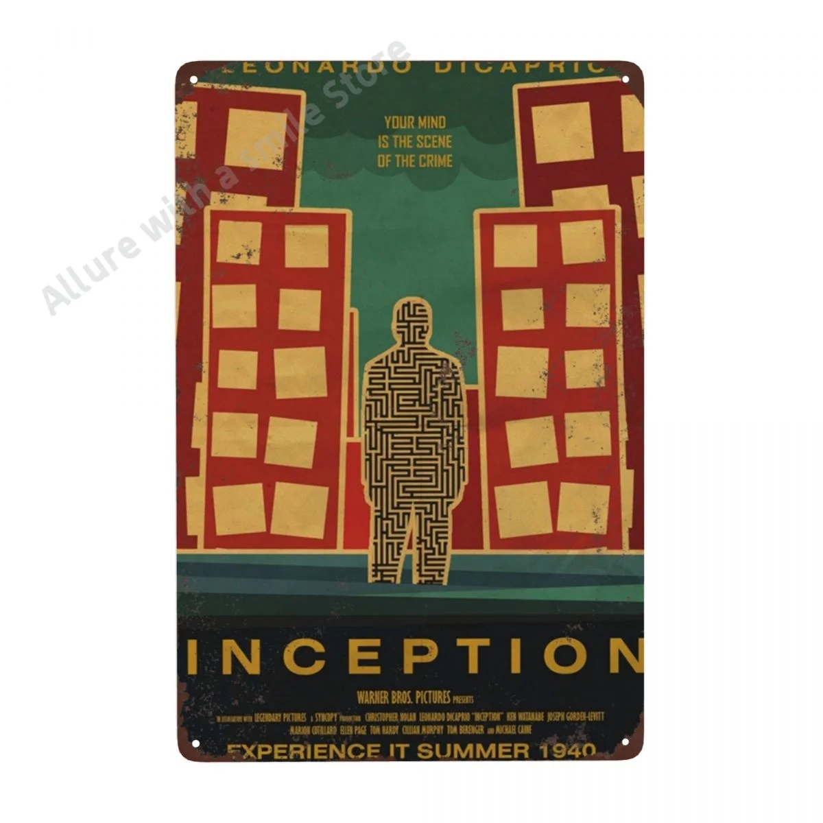 Классический постер из фильма «начало»-винтажный металлический жестяной постер-плакат с табличкой, Настенный декор для бара, кафе, сада, на... 
Классический постер из фильма «начало»-винтажный металлический жестяной постер-плакат с табличкой, Настенный декор для бара, кафе, сада, на...