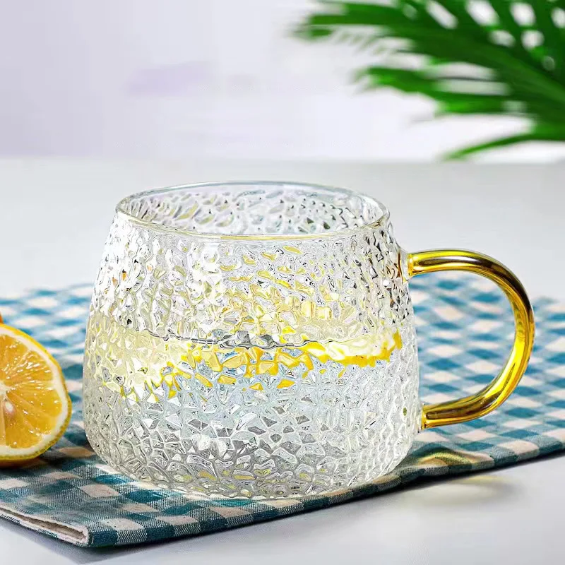 Hammer Pattern Cup with Handle Glass Single-layer Cup Handle Transparent Tea Cup Water Cup Household Simple Glass Cup 301-400ml
Hammer Pattern Cup with Handle Glass Single-layer Cup Handle Transparent Tea Cup Water Cup Household Simple Glass Cup 301-400ml
