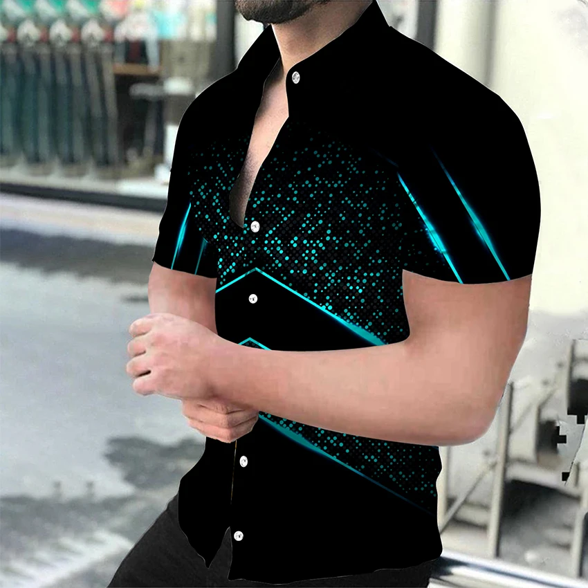 Men's Slim Shirt Summer Casual Buttone Turn-down Collar Streetwear Fashion Print Short Sleeve Shirt Mens Clothes US Size S-3XL
Men's Slim Shirt Summer Casual Buttone Turn-down Collar Streetwear Fashion Print Short Sleeve Shirt Mens Clothes US Size S-3XL