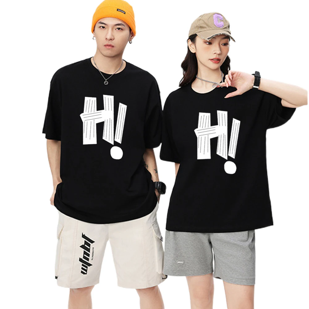 English Letter HI Print Blue Red Black White Couple T-Shirt 100% Cotton Summer Casual Summer Women Men TShirts Tees
English Letter HI Print Blue Red Black White Couple T-Shirt 100% Cotton Summer Casual Summer Women Men TShirts Tees