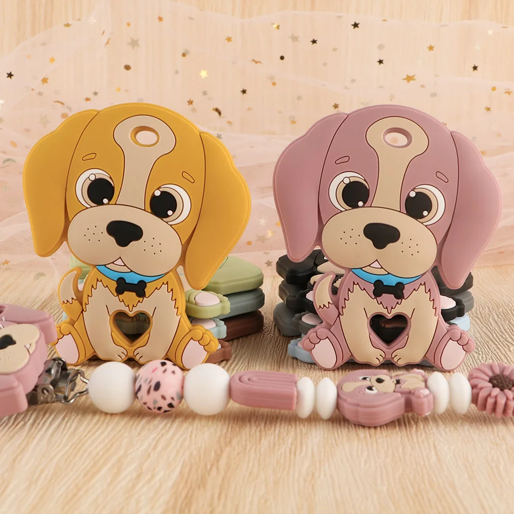 Puppy baby Silicone Teether Food Grade DIY Baby Pacifier Chain Accessories Baby Toys
Puppy baby Silicone Teether Food Grade DIY Baby Pacifier Chain Accessories Baby Toys
