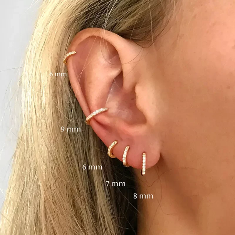 Stainless Steel Minimal Hoop Earrings Crystal Zirconia Small Huggie Thin Cartilage Earring Helix Tragus Piercing Jewelry
Stainless Steel Minimal Hoop Earrings Crystal Zirconia Small Huggie Thin Cartilage Earring Helix Tragus Piercing Jewelry