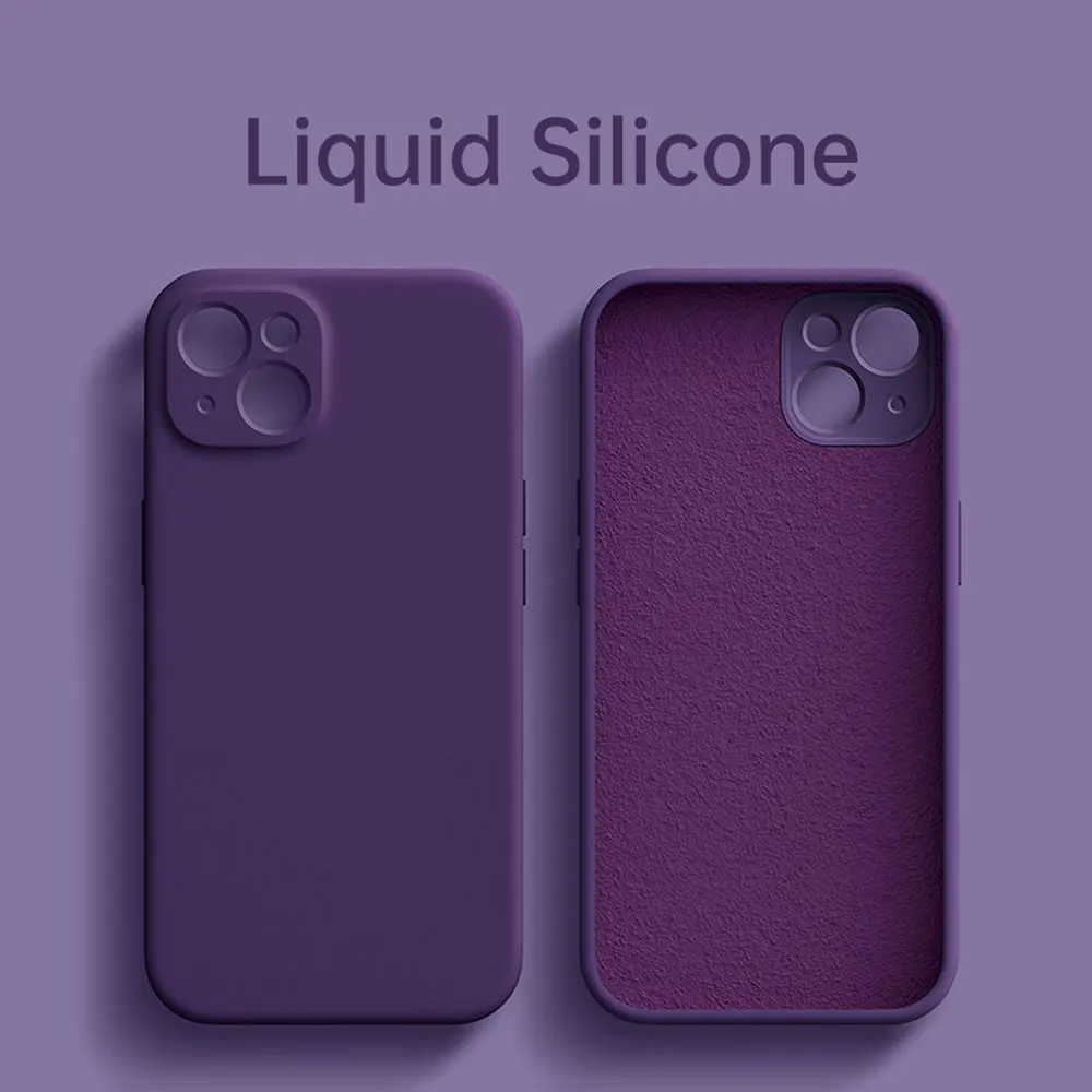Original Square Liquid Silicone Case For iPhone 14 13 11 12 Pro Max X XS Max XR 14 7 8 Plus SE 2020 Shockpoof purple Cover funda
Original Square Liquid Silicone Case For iPhone 14 13 11 12 Pro Max X XS Max XR 14 7 8 Plus SE 2020 Shockpoof purple Cover funda