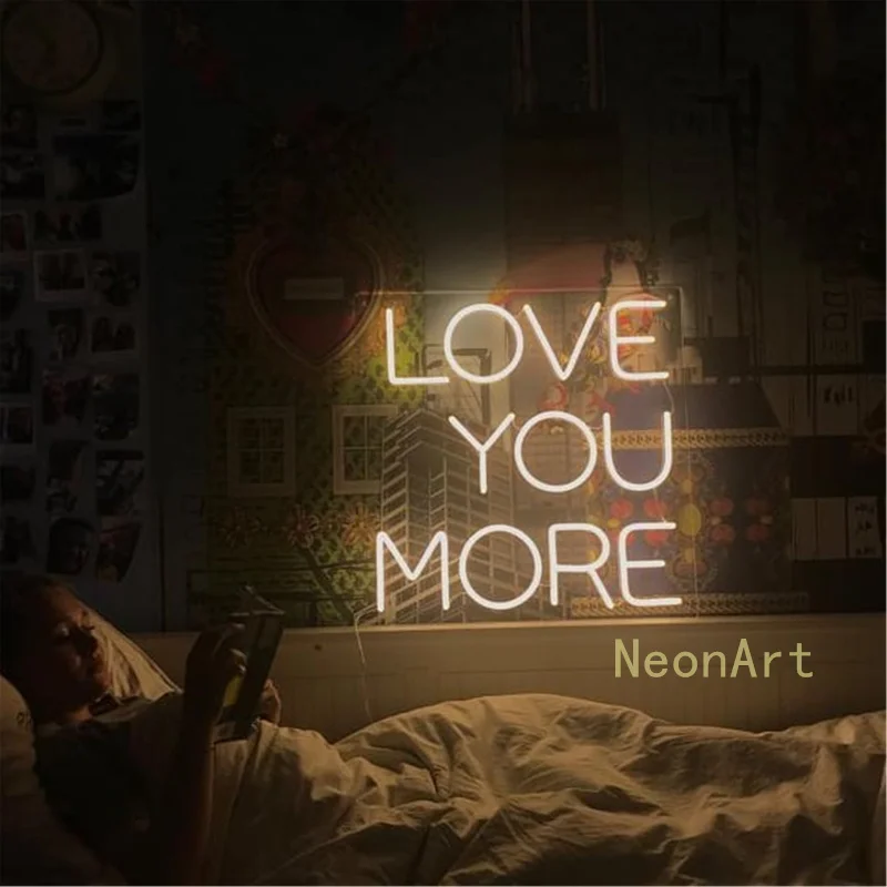 Неоновая вывеска на заказ «Love You More», неоновая вывеска, гибкие светодиодные неоновые светильники, подвесные настенные художественные свето...
Неоновая вывеска на заказ «Love You More», неоновая вывеска, гибкие светодиодные неоновые светильники, подвесные настенные художественные свето...
