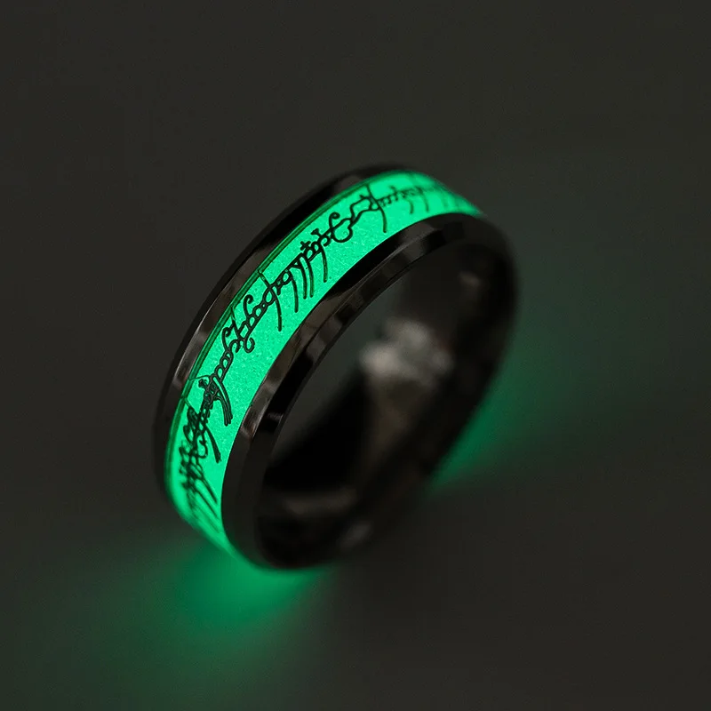 Popular Luminous Ring Stainless Steel Sings for Men and Women Creative Simple Fluorescent Color Change Scripture
Popular Luminous Ring Stainless Steel Sings for Men and Women Creative Simple Fluorescent Color Change Scripture