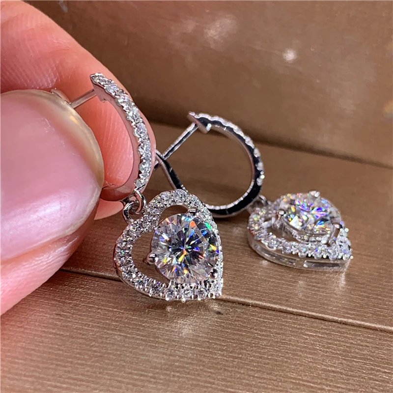 New High Quality Heart Earrings with AAA CZ Stone Timeless Style Fancy Women Accessories Aesthetic Eternity Jewelry 
New High Quality Heart Earrings with AAA CZ Stone Timeless Style Fancy Women Accessories Aesthetic Eternity Jewelry