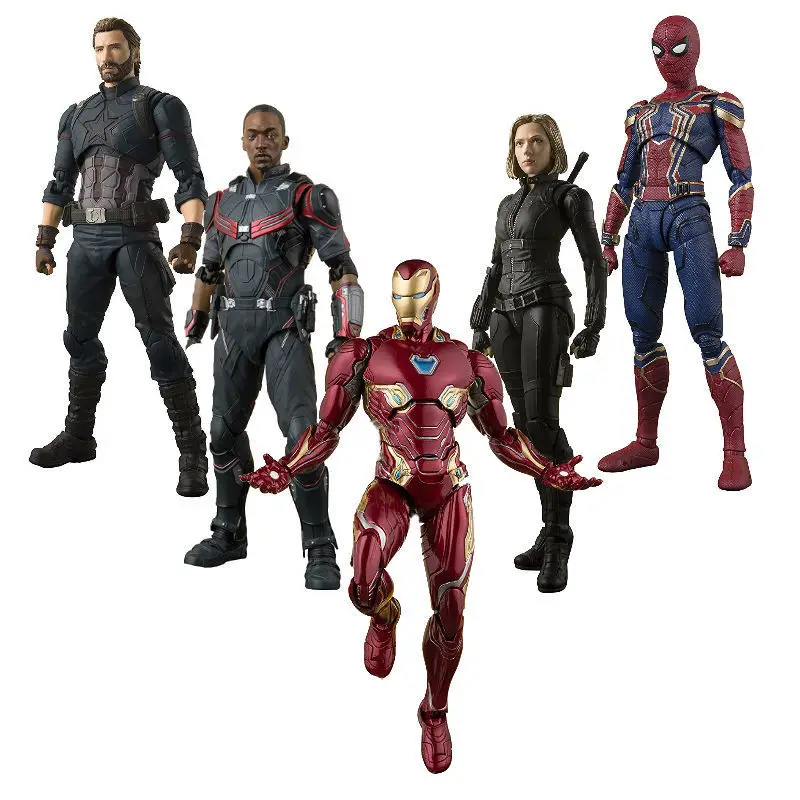 

Marvel Legends Spiderman Figure Avengers Iron Man MK-85 Thanos Hulk America Captain Figures Figma Toy Movie Model Kids Toys Gift