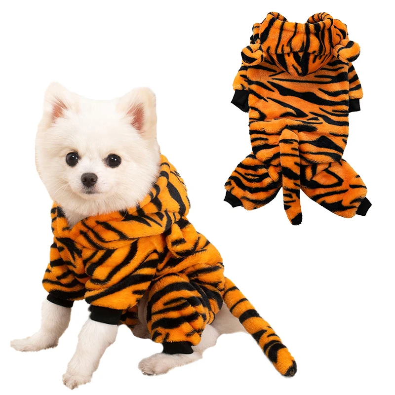 Cute Catoon Dog Clothes Warm Fleece Puppy Kitten Clothing Small Medium Dogs Cats Jumpsuit Tiger-Cosplay Pet Costume 
Cute Catoon Dog Clothes Warm Fleece Puppy Kitten Clothing Small Medium Dogs Cats Jumpsuit Tiger-Cosplay Pet Costume