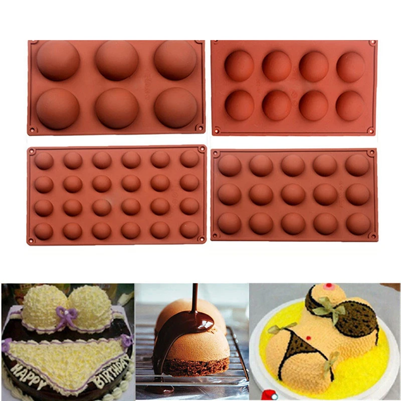 Assorted Size Semicircle Silicone Mold Half Sphere Chocolate Candy Mould Cake Mousse Dome Jelly Ice Cream Cupcake Baking Tool 
Assorted Size Semicircle Silicone Mold Half Sphere Chocolate Candy Mould Cake Mousse Dome Jelly Ice Cream Cupcake Baking Tool