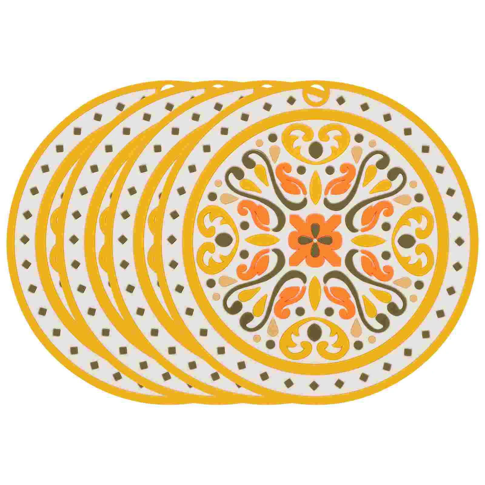 Placemats Table Mats Ethnic Decorative Floral Resistant Heat Dinner Dish Dining Placemat Pvc Coasters Mandala Round Wipeable
Placemats Table Mats Ethnic Decorative Floral Resistant Heat Dinner Dish Dining Placemat Pvc Coasters Mandala Round Wipeable