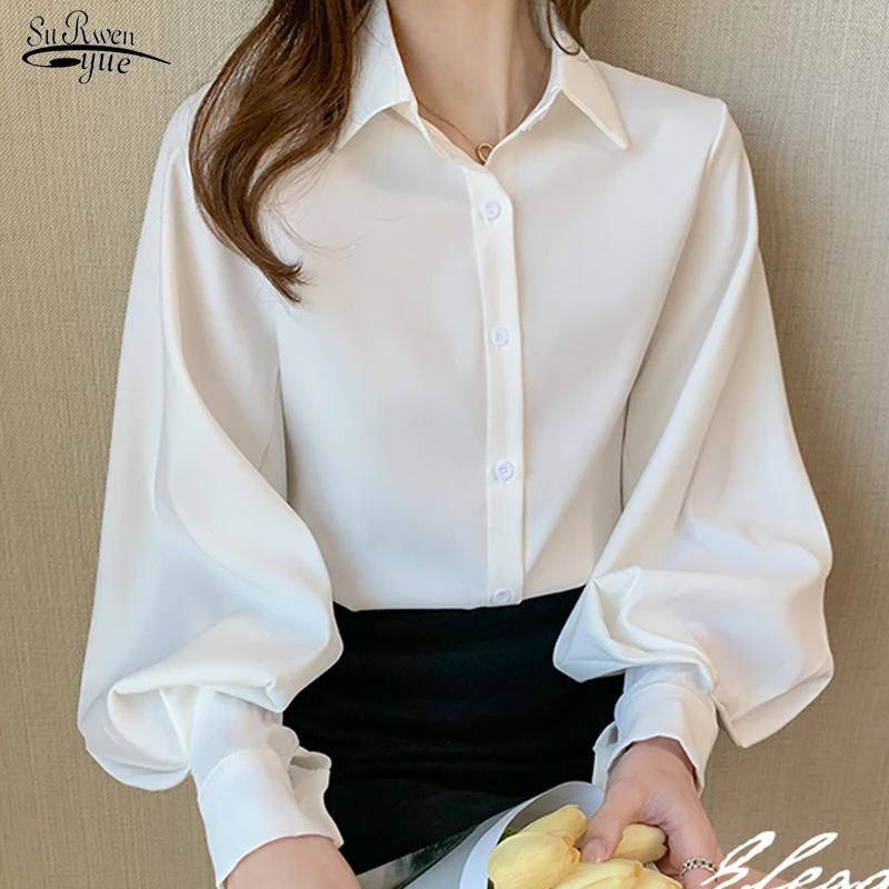 New Spring White Shirt for Women OL Lantern Long Sleeve Chiffon Blouse Women Vintage Buttons Female Clothing Blusas Mujer 18613
New Spring White Shirt for Women OL Lantern Long Sleeve Chiffon Blouse Women Vintage Buttons Female Clothing Blusas Mujer 18613