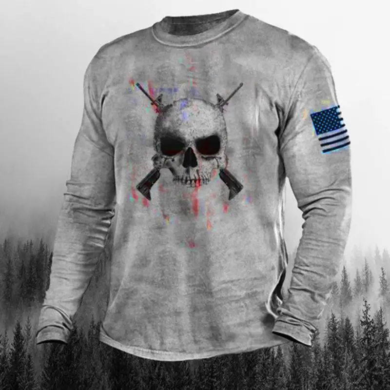Oversized Men T-shirt New Monster Horror Skull 3D Printed Tee European and American Spring Autumn Hip Hop Men's Printed Shirt
Oversized Men T-shirt New Monster Horror Skull 3D Printed Tee European and American Spring Autumn Hip Hop Men's Printed Shirt