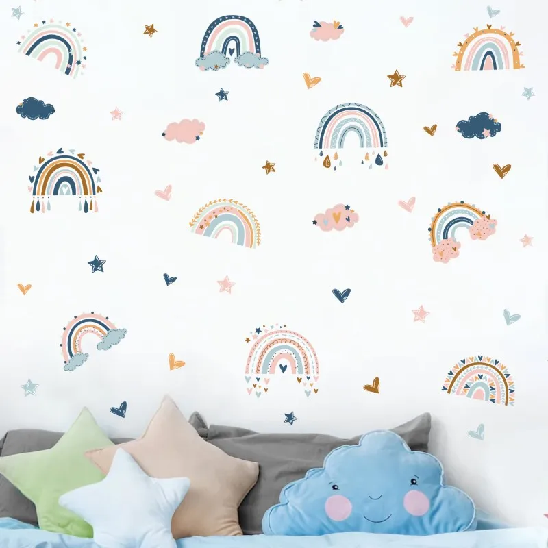New Boho Rainbows Polk Dots Clouds Star Love Wall Decals Art Stickers Peel And Stick Kids Room Girls Bedroom Table Home Decor
New Boho Rainbows Polk Dots Clouds Star Love Wall Decals Art Stickers Peel And Stick Kids Room Girls Bedroom Table Home Decor