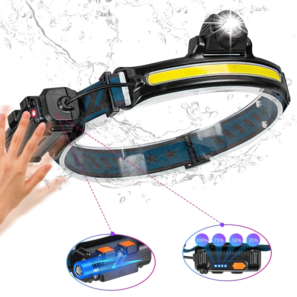 Induction Headlamp Dual Light Source Night Running Head Lamp Outdoor Hiking Camping Flashlight USB Charging Waterproof Headlight
Induction Headlamp Dual Light Source Night Running Head Lamp Outdoor Hiking Camping Flashlight USB Charging Waterproof Headlight